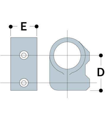 T-Stück kurz 10-76 - 42,4 / 33,7 mm 10-76 Kee Klamp® - Kee Safety