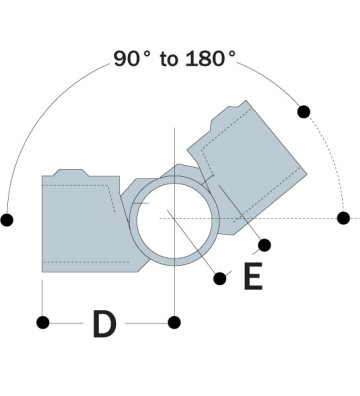 Dreiweg-Eckstück verstellbar 19-8 - 48.3 mm 19-8 Kee Klamp® - Kee Safety