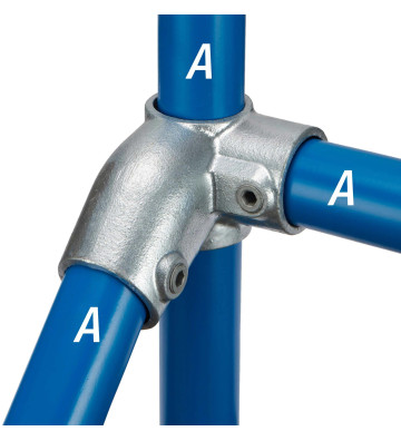 Eck-Bogen unten, links mit heruntergehendem Handlauf 30-45 ° 321LH-8 - 48.3 mm 321LH-8 Kee Klamp® - Kee Safety