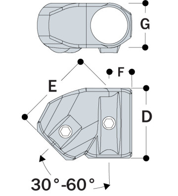 Trójnik jednogniazdowy kątowy 30°–60° L29-8 48.3 mm L29-8 Kee Klamp® - Kee Safety
