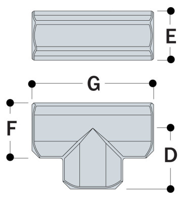 Trójnik trzygniazdowy L25-6 33.7 mm L25-6 Kee Klamp® - Kee Safety