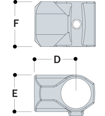 Trójnik jednogniazdowy L10-7 42.4 mm L10-7 Kee Klamp® - Kee Safety